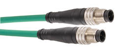 M12 csatlakozók D-kódolt Ethernet kábel