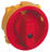 Lakatolható fogantyú – piros/sárga 48 x 48 mm