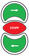 Három érintőgomb; süllyesztett, zöld, nyilak: bal, jobb; nem süllyesztett, vörös STOP gomb