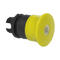 Gombafej, világító, átm: 40 mm, visszaállítás meghúzással, sárga