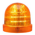 Folyamatosan világító/villogó LED jelzőfény, Ø 60 mm, Borostyán, 230–240 V AC, UDC