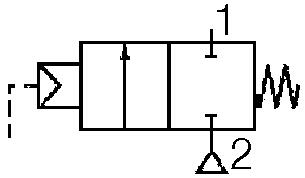 2/2 pilot operated valves air controlled  1/2"-1"-flow diagram