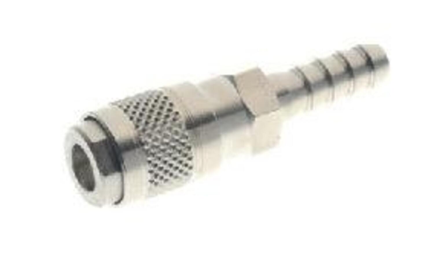 Bayonet coupling, female with clack valve, hose nipple