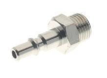 Bayonet coupling, male with external tap