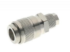 Bayonet coupling Mignon, female with clack valve, high-speed connection