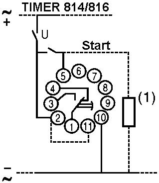 Connection sketch for timer 814/816
