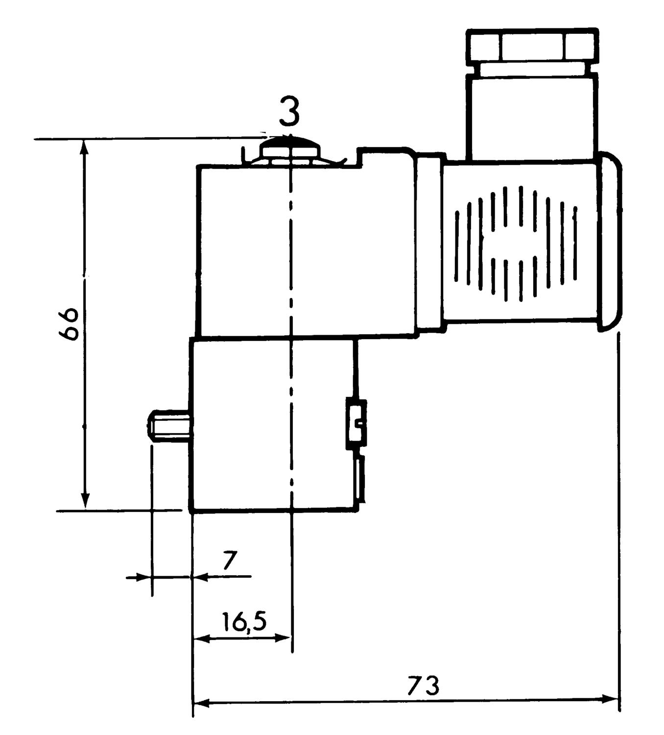 Dimension, NC 3/2-valve CNOMO 30