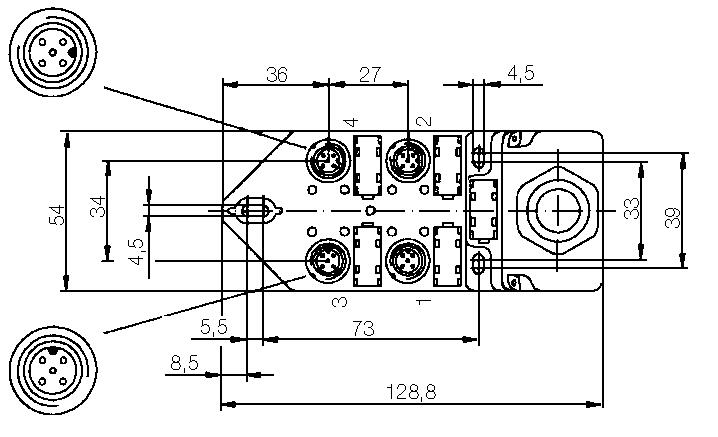 Dimension 3 Plinthconnection 4 port