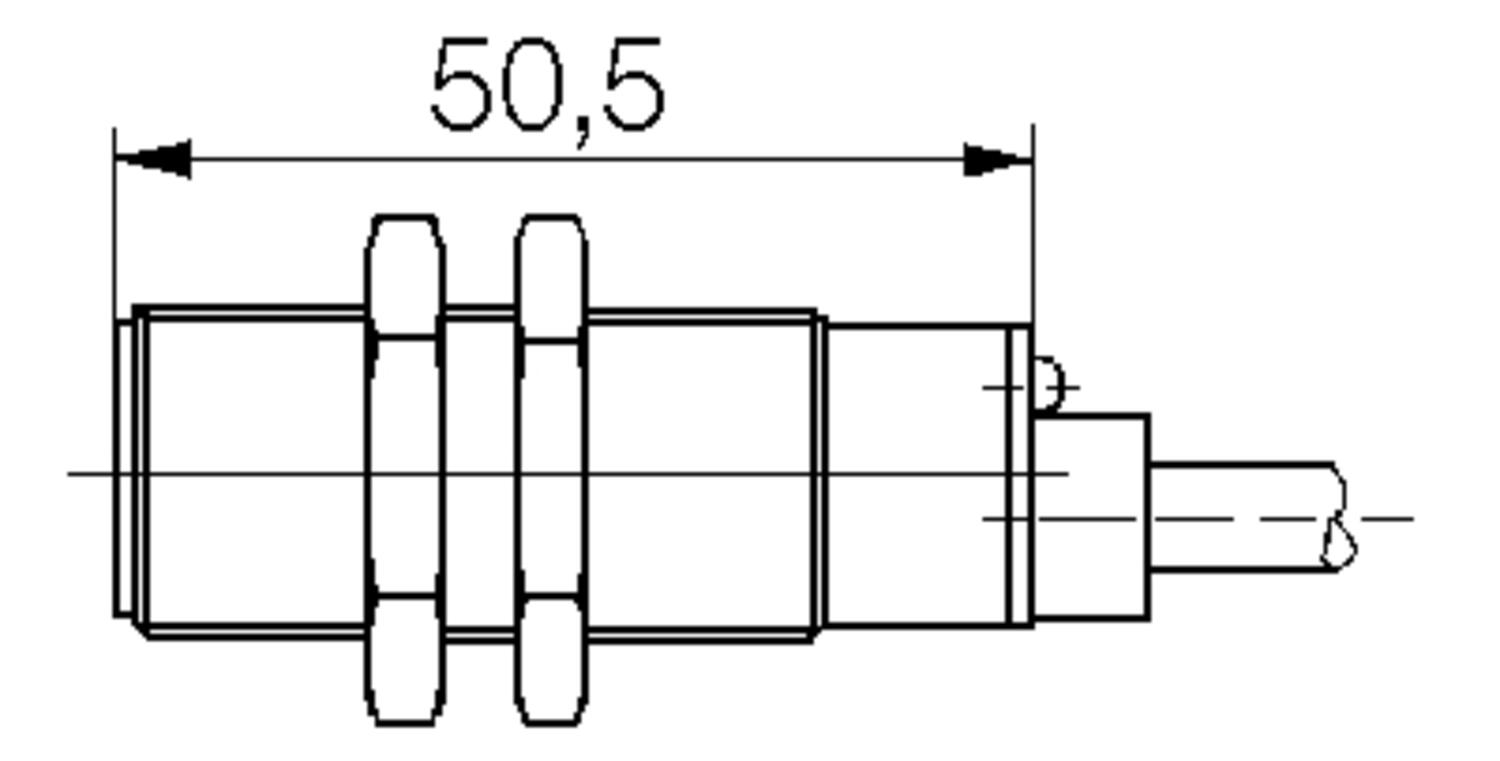 Dimension M18x1, M18 increased sensordistance
