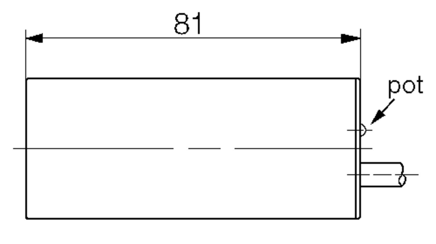 Dimensions sensor Ø34. Image 1.