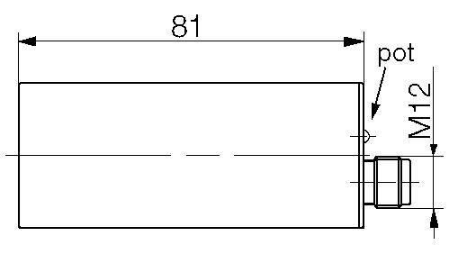 Dimensions sensor Ø34. Image 2.