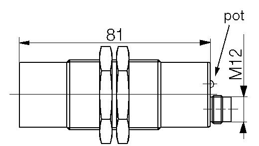 Dimensions sensor M30x1,5. Image 2.