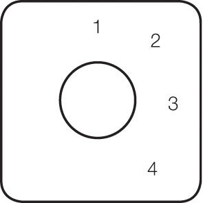 Drawing of sign for change-over switch PR12