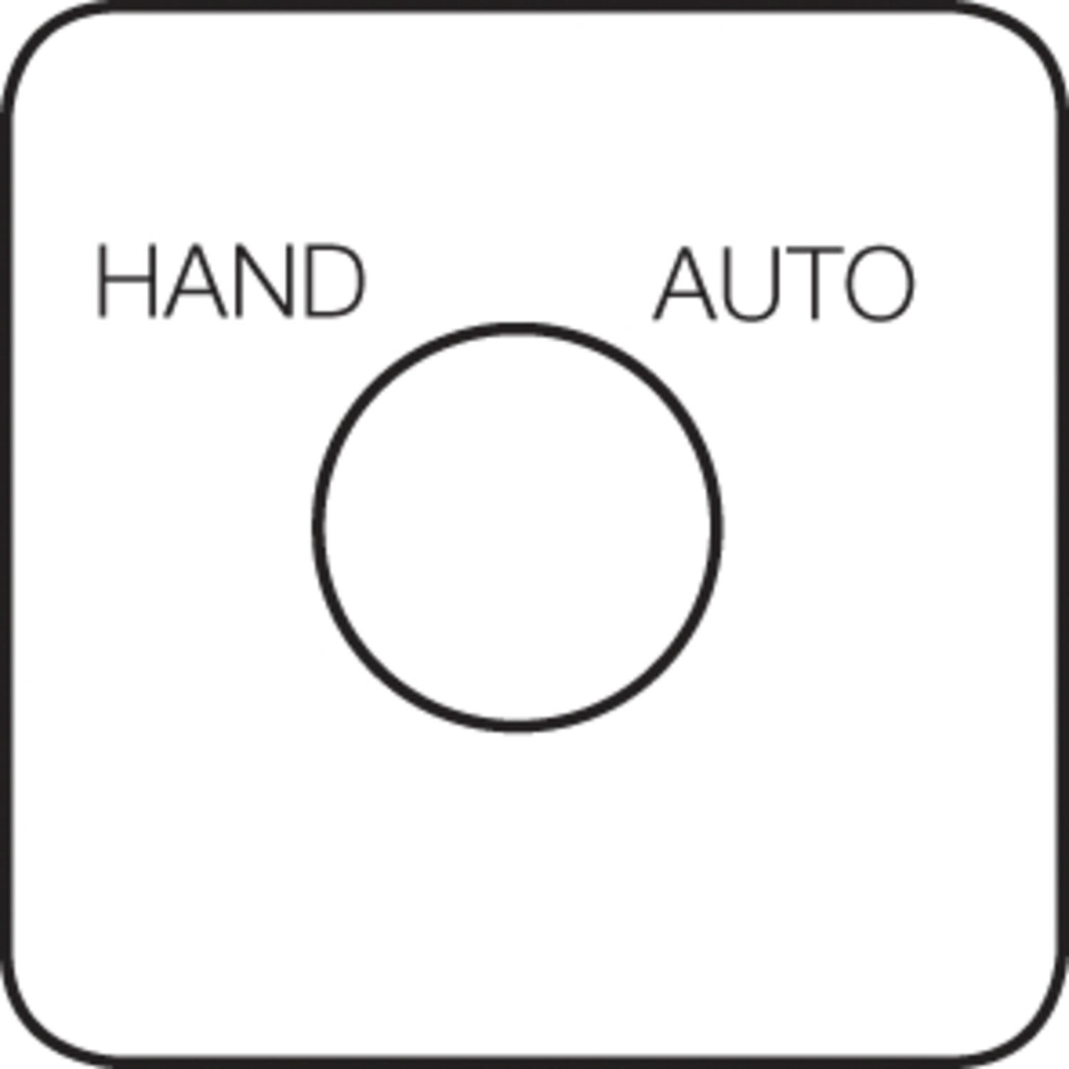 Drawing of sign for change-over switch PR12