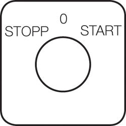 Drawing of sign for non-locking Stop-0 Start-0 PR12