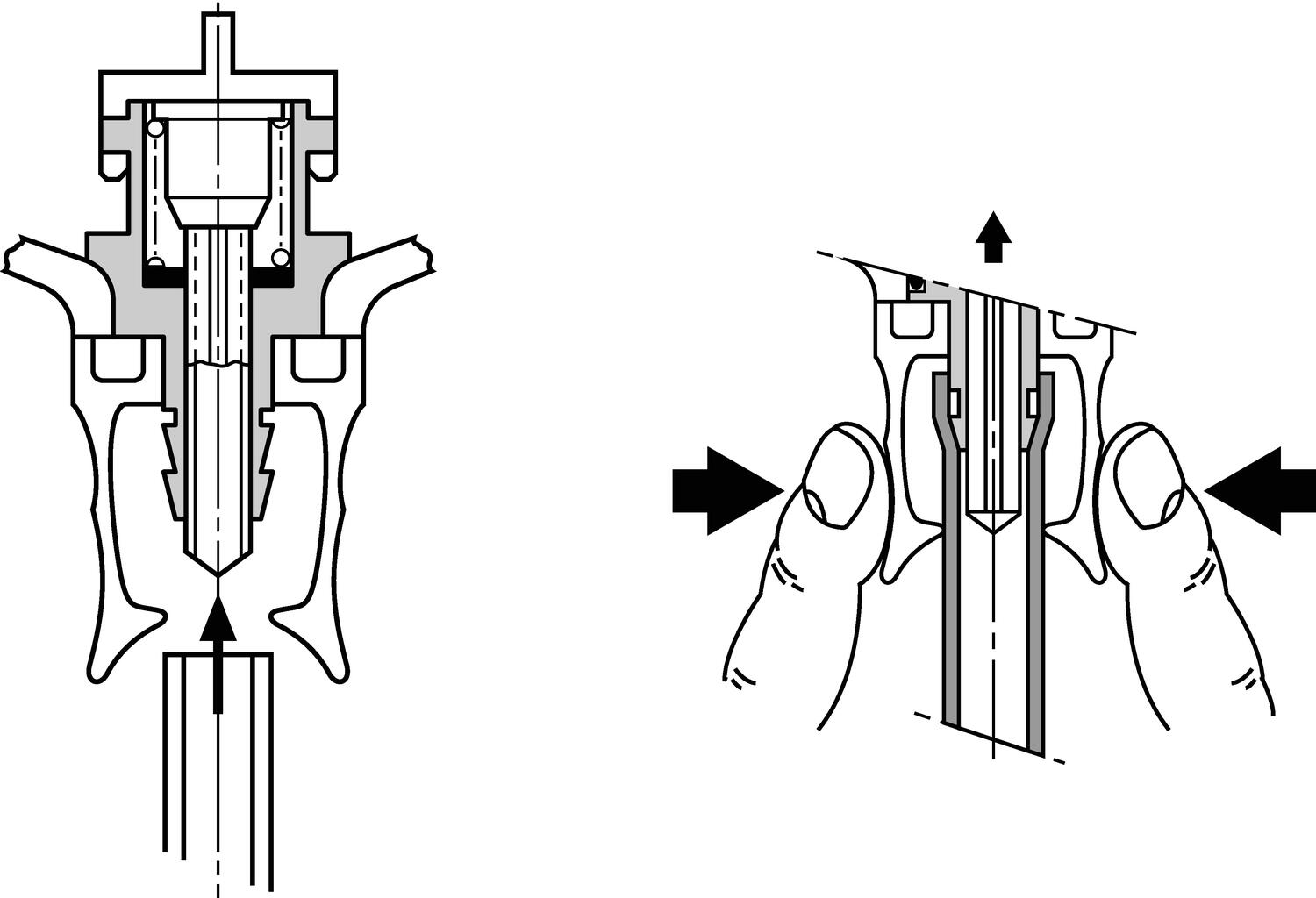 Illustration to semi automatic drainage