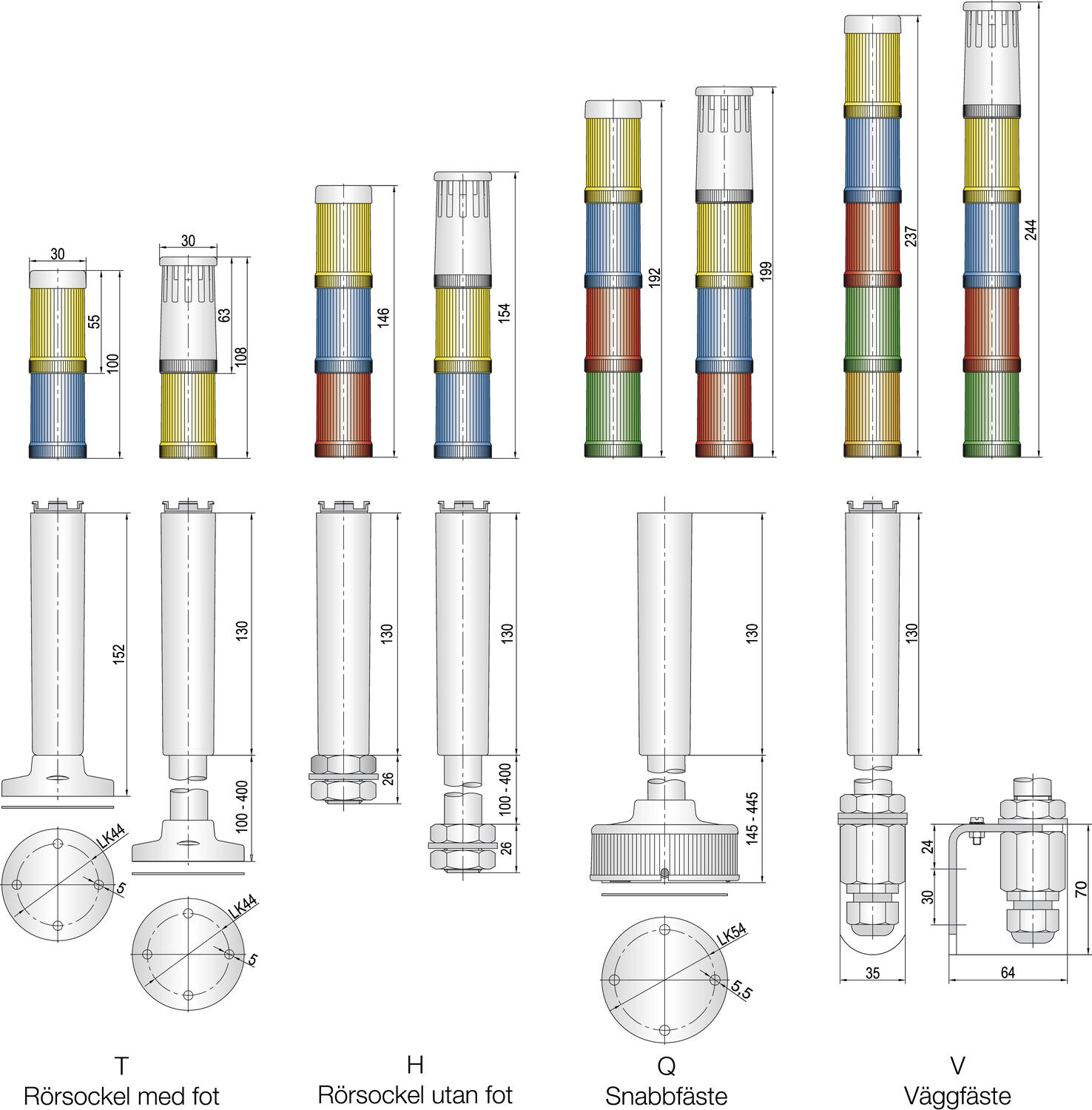 Light tower 30 mm, Compact