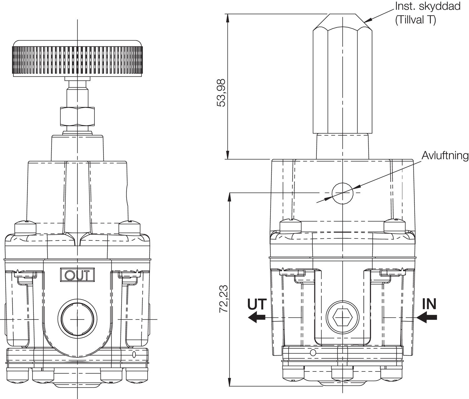 Precision controller series 1000, dimension drawing