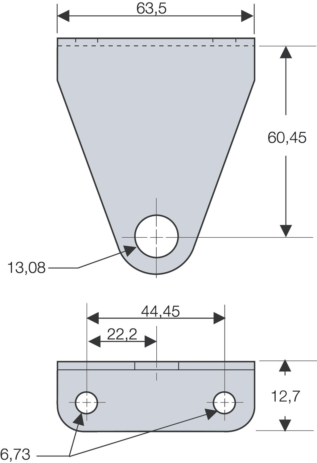 Precision controller series 81 two way adjustments, dimension drawing