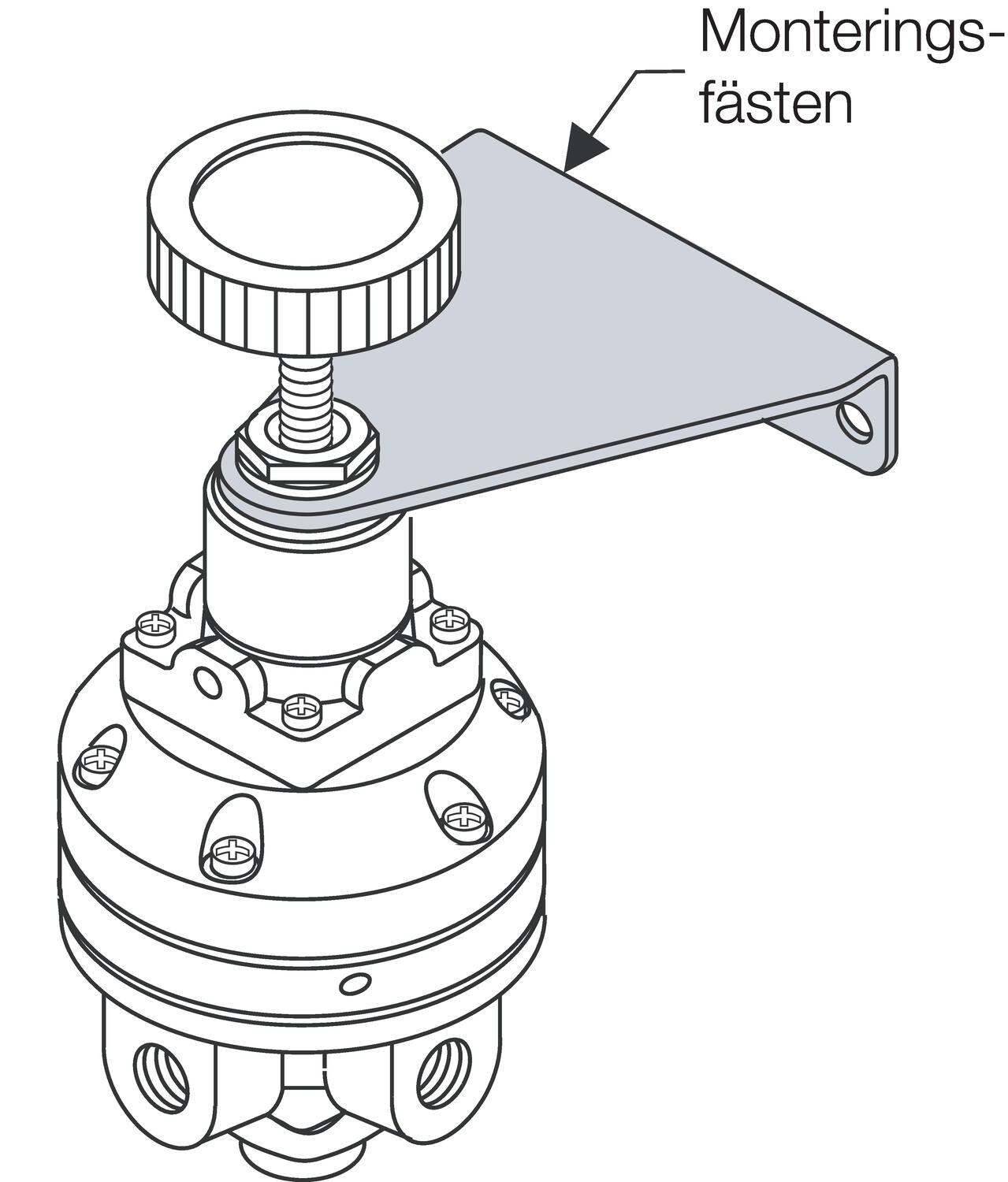 Precision controller series 81 two way adjustments, mounting bracket