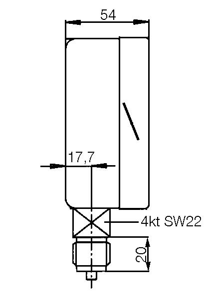 Pressure gauge, acidproof, Ø100 mm, glycerin damped. Model 2325