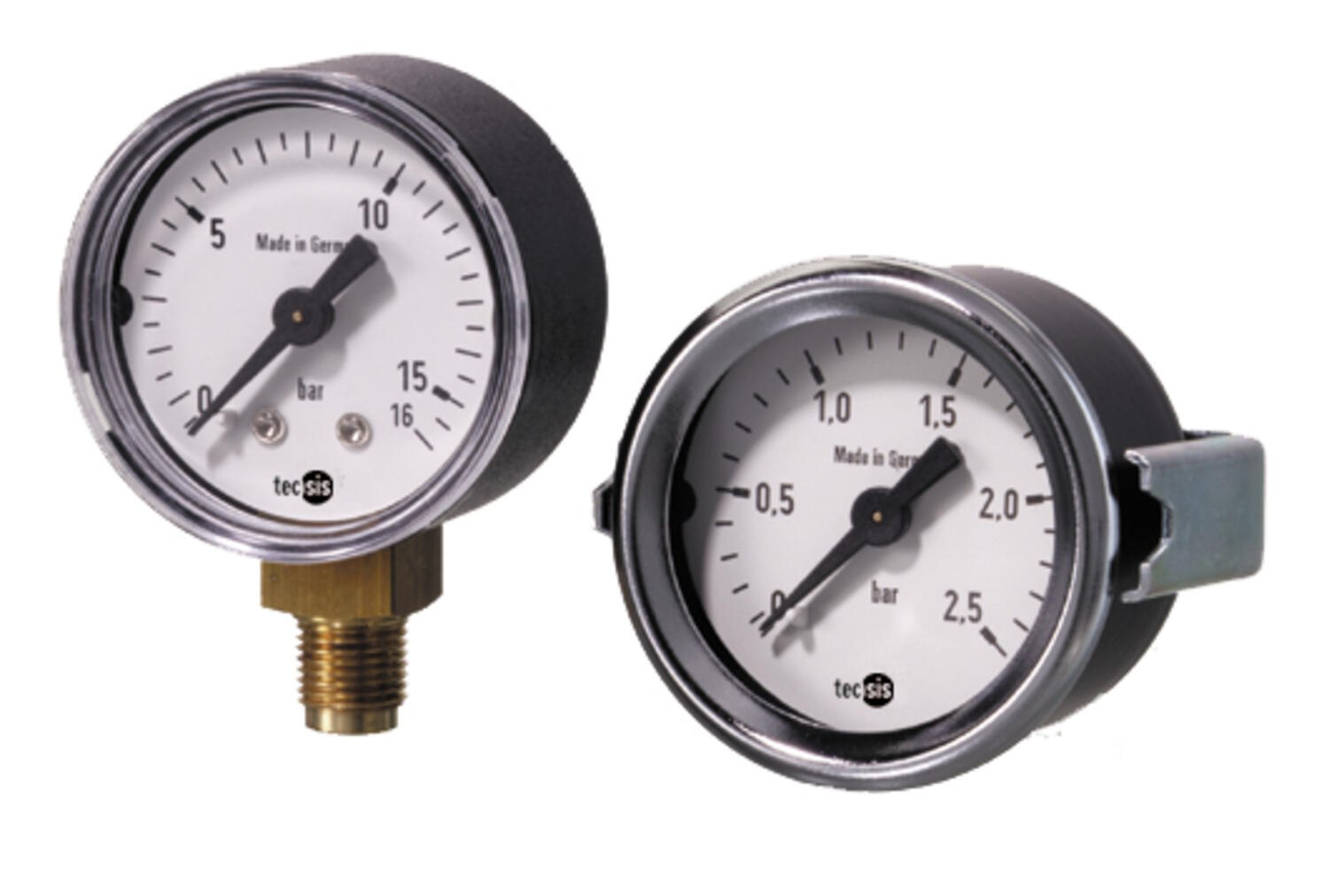 Pressure gauge, standard design Ø 40 mm.
