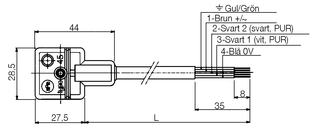 Pressure switch indicator, size 4