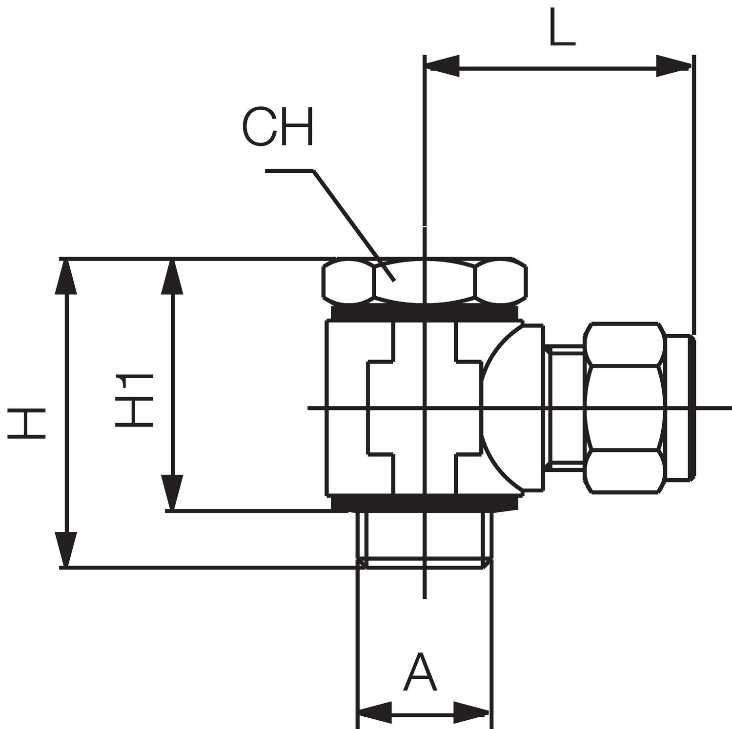 Simple banjo, external cylindrical tap