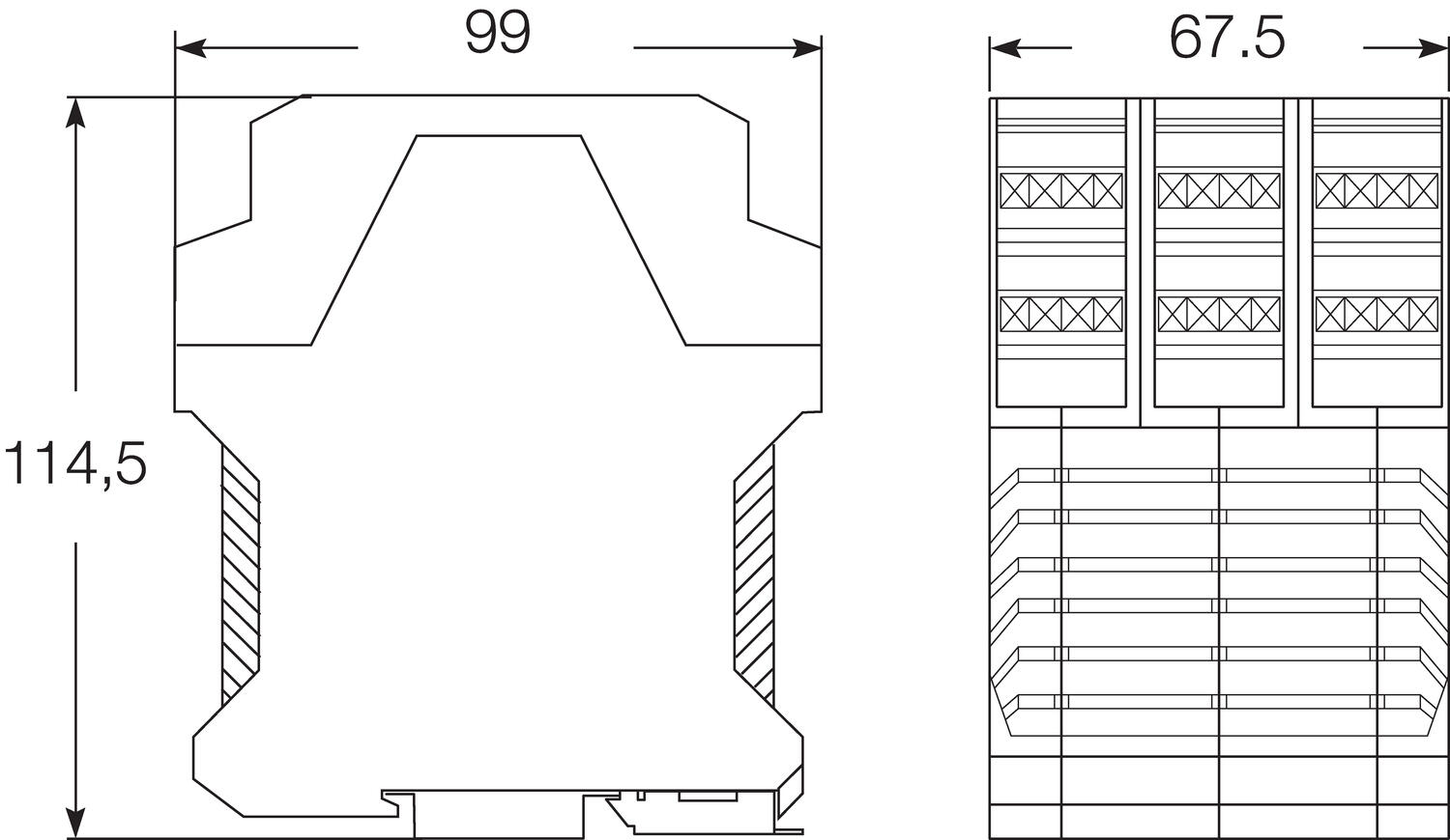Size safety relay MSR142RTP.