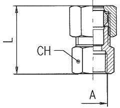 Straight connection, internal conic tap